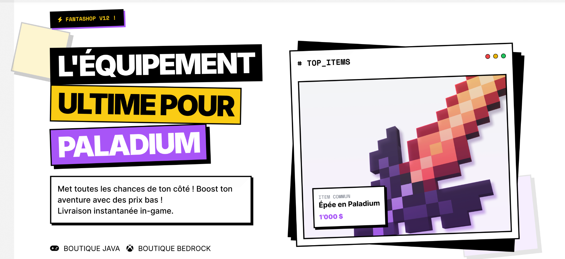 Aperçu du projet FantaShop